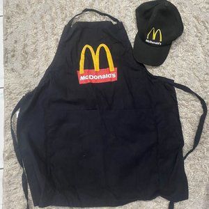 McDonalds Apron + Hat Costume Size Small-X Small McDonalds Apron + Hat Costume S